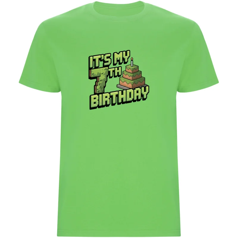 Dětské tričko - MINECRAFT SEDMÉ NAROZENINY