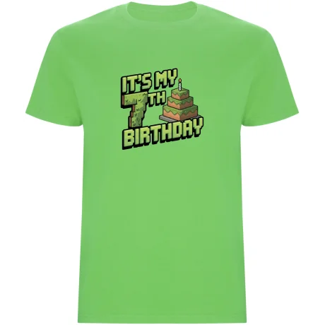 Dětské tričko - MINECRAFT SEDMÉ NAROZENINY