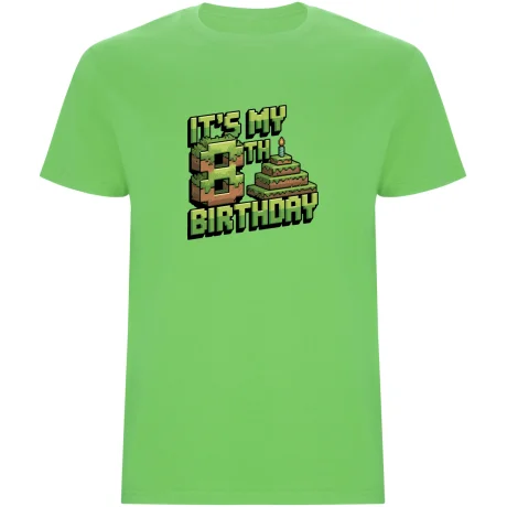 Dětské tričko - MINECRAFT OSMÉ NAROZENINY