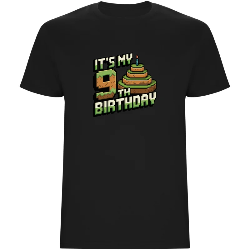 Dětské tričko - MINECRAFT DEVÁTÉ NAROZENINY