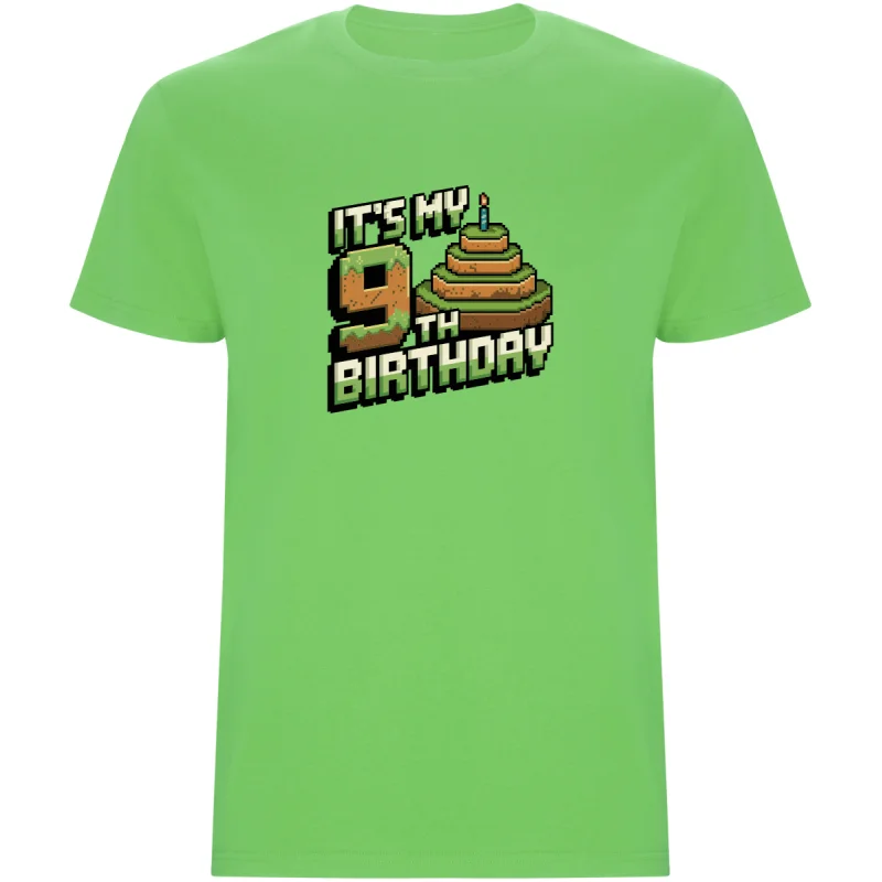 Dětské tričko - MINECRAFT DEVÁTÉ NAROZENINY