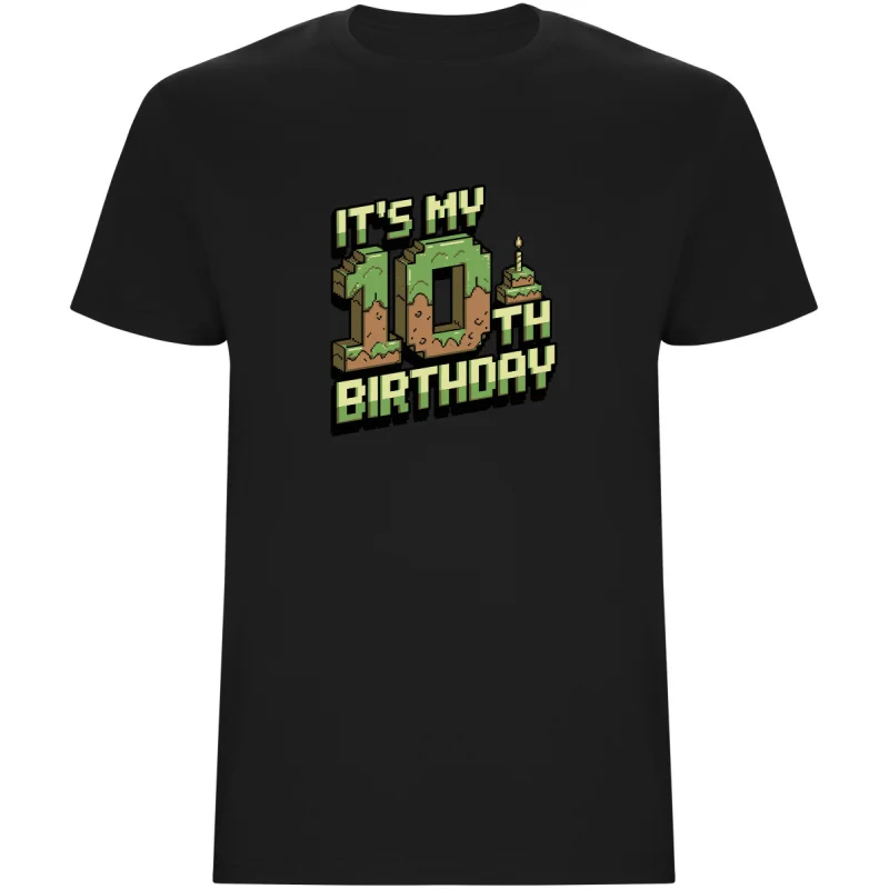 Dětské tričko - MINECRAFT DESÁTÉ NAROZENINY