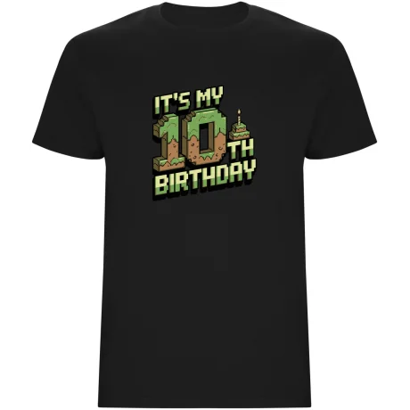 Dětské tričko - MINECRAFT DESÁTÉ NAROZENINY