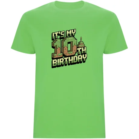 Dětské tričko - MINECRAFT DESÁTÉ NAROZENINY