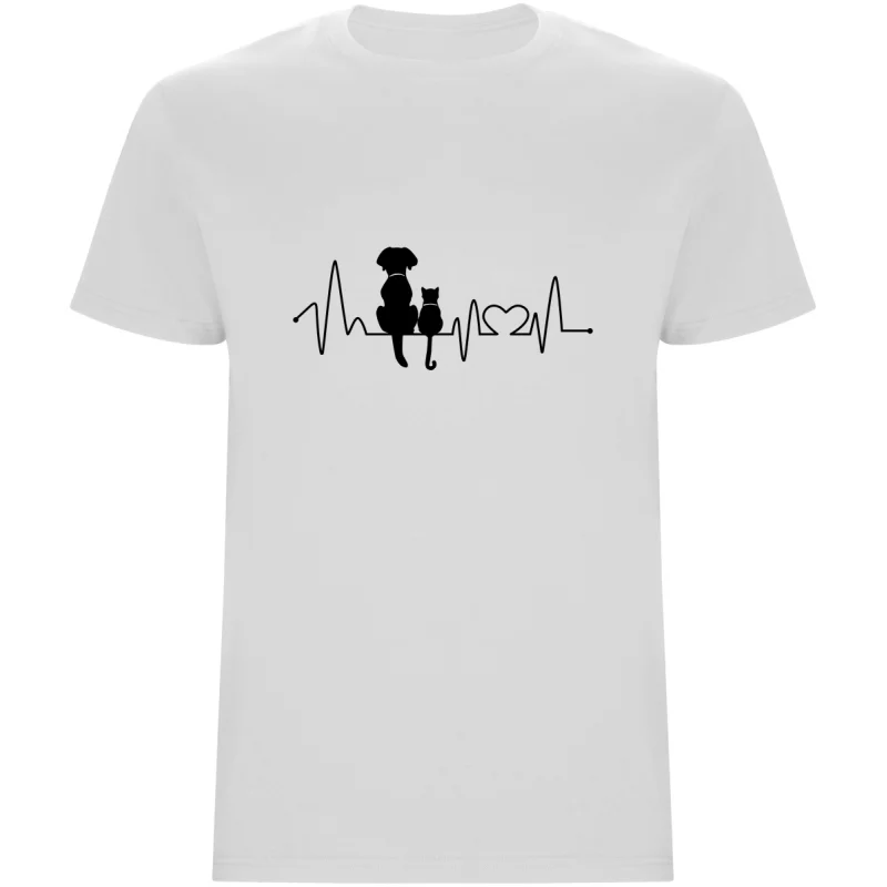 Pánské tričko - KOČKA A PES EKG