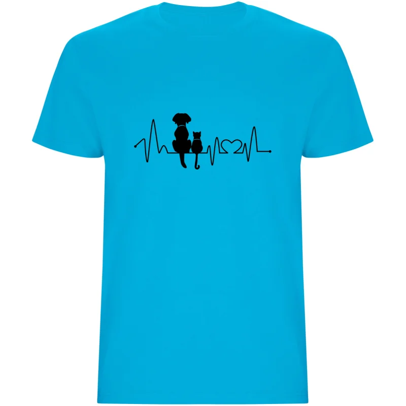 Pánské tričko - KOČKA A PES EKG