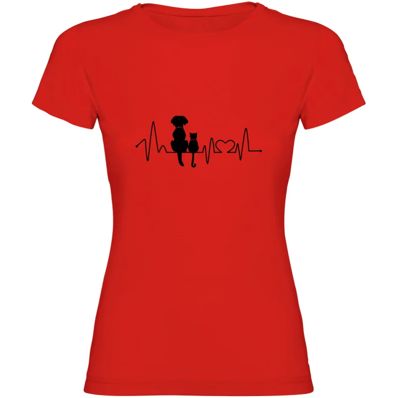 Dámské tričko - KOČKA A PES EKG
