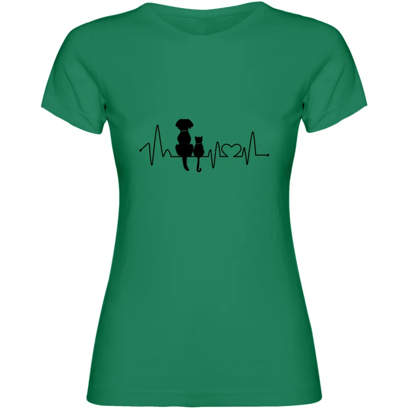 Dámské tričko - KOČKA A PES EKG