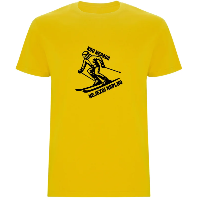 Pánské tričko - KDO NEPADÁ NEJEZDÍ NAPLNO