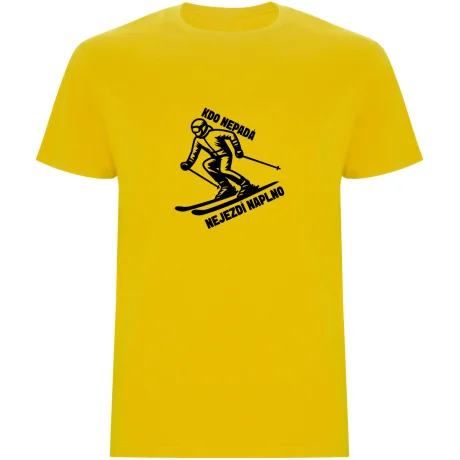 Pánské tričko - KDO NEPADÁ NEJEZDÍ NAPLNO