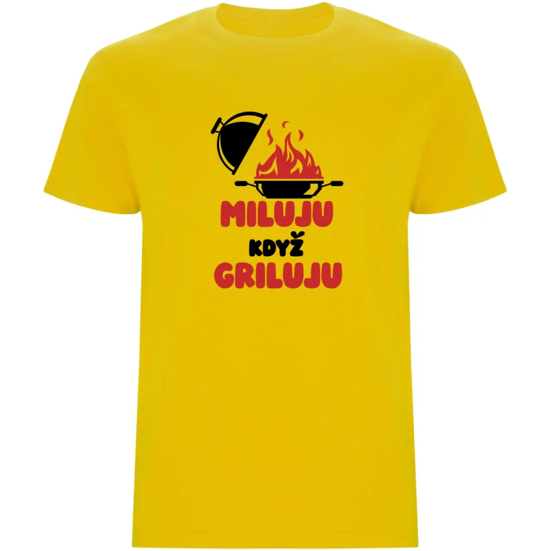 Pánské tričko - MILUJU, KDYŽ GRILUJU