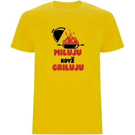 Pánské tričko - MILUJU, KDYŽ GRILUJU