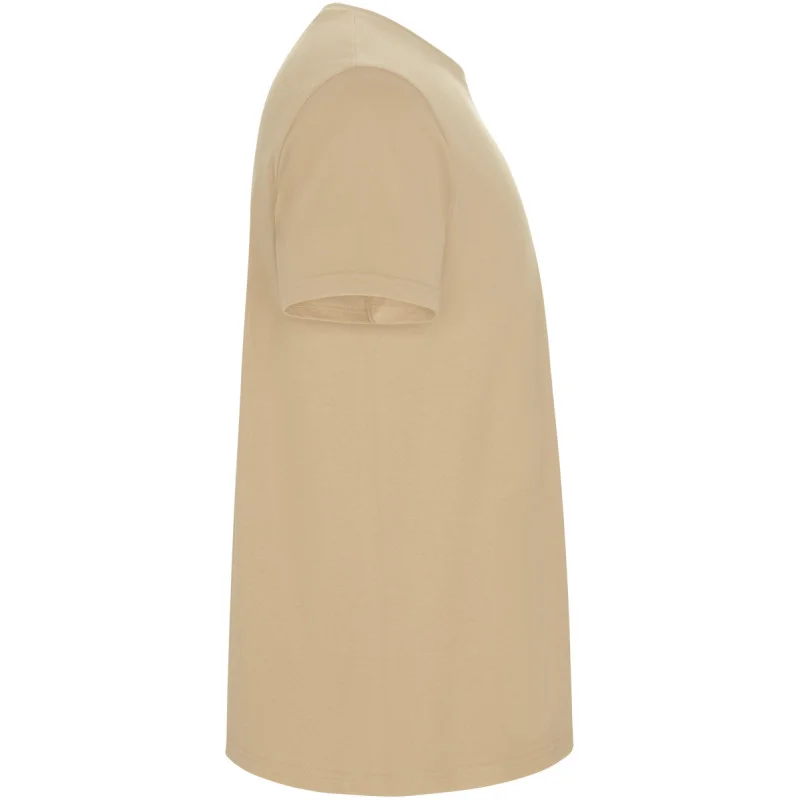 Pánské tričko s vlastním potiskem - písková (pravý bok)