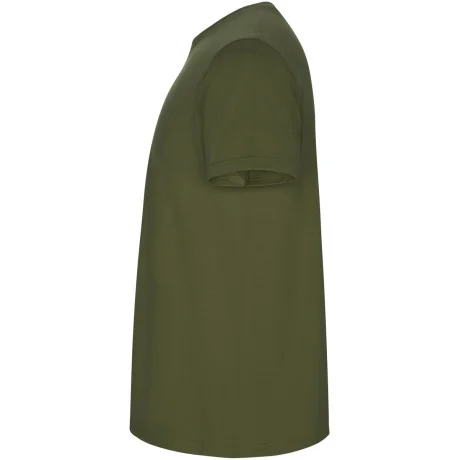 Pánské tričko s vlastním potiskem - vojenská zelená (levý bok)