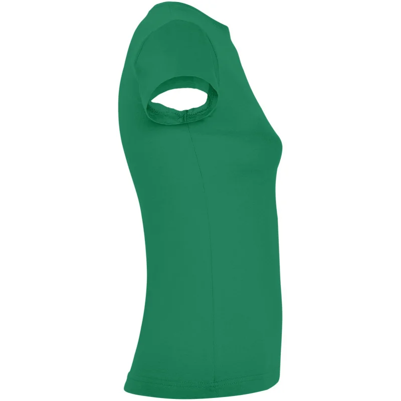 Dámské tričko s vlastním potiskem - zelená (pravý bok)