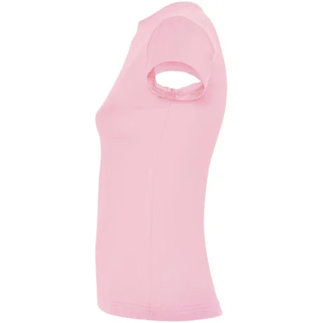 Dámské tričko s vlastním potiskem - světle růžová (levý bok)