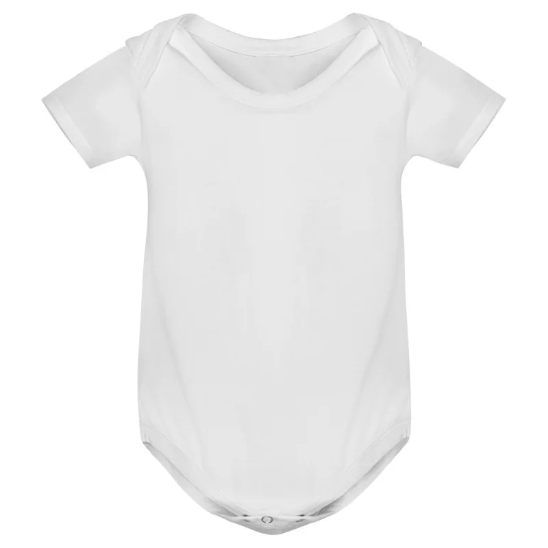 Kojenecké body s krátkým rukávem a vlastním potiskem - bílá