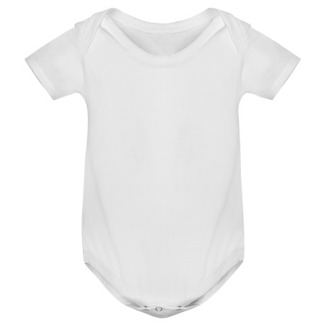 Kojenecké body s krátkým rukávem a vlastním potiskem - bílá