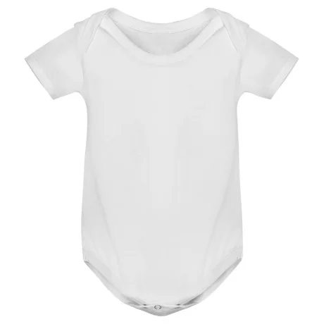 Kojenecké body s krátkým rukávem a vlastním potiskem - bílá