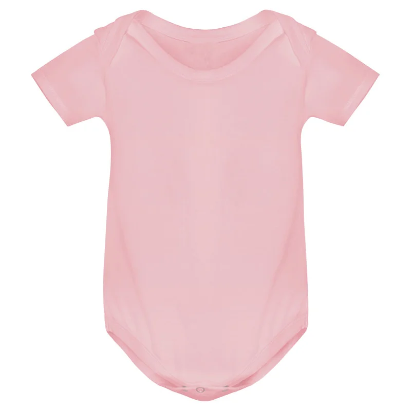 Kojenecké body s krátkým rukávem a vlastním potiskem - světle růžová