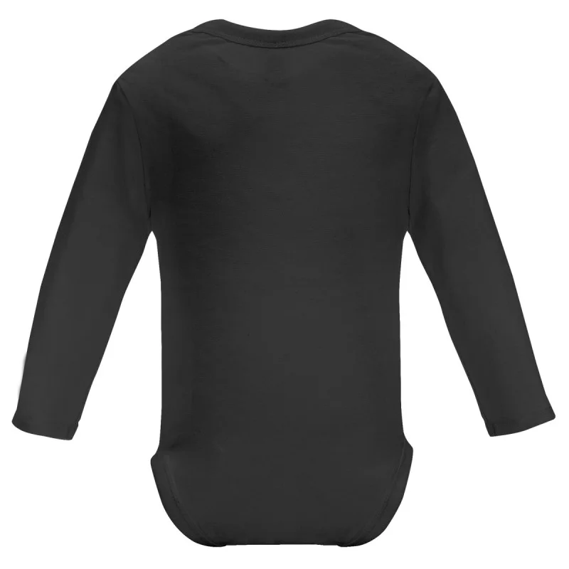 Kojenecké body s dlouhým rukávem a vlastním potiskem - černá (záda)