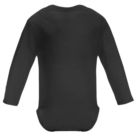 Kojenecké body s dlouhým rukávem a vlastním potiskem - černá (záda)