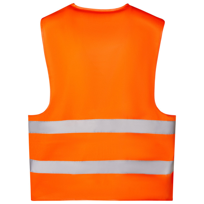 Reflexní vesta s vlastním potiskem - oranžová (záda)