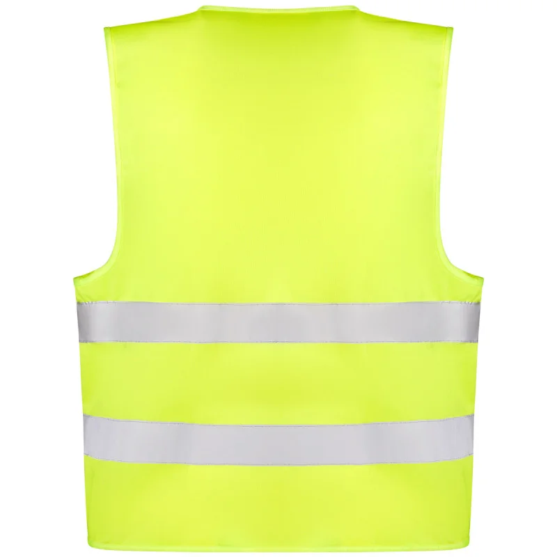 Reflexní vesta s vlastním potiskem - žlutá (záda)