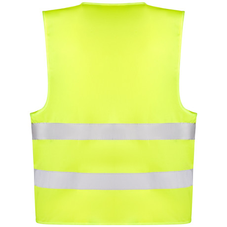 Reflexní vesta s vlastním potiskem - žlutá (záda)