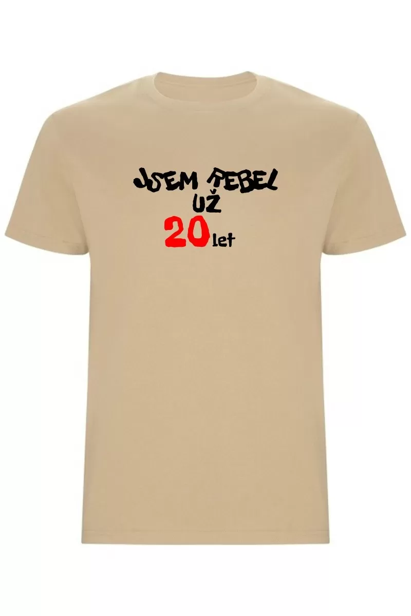 Pánské tričko - JSEM REBEL UŽ 20 LET