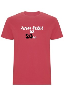 Pánské tričko - JSEM REBEL UŽ 20 LET