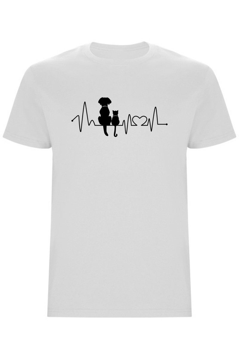 Pánské tričko - KOČKA A PES EKG