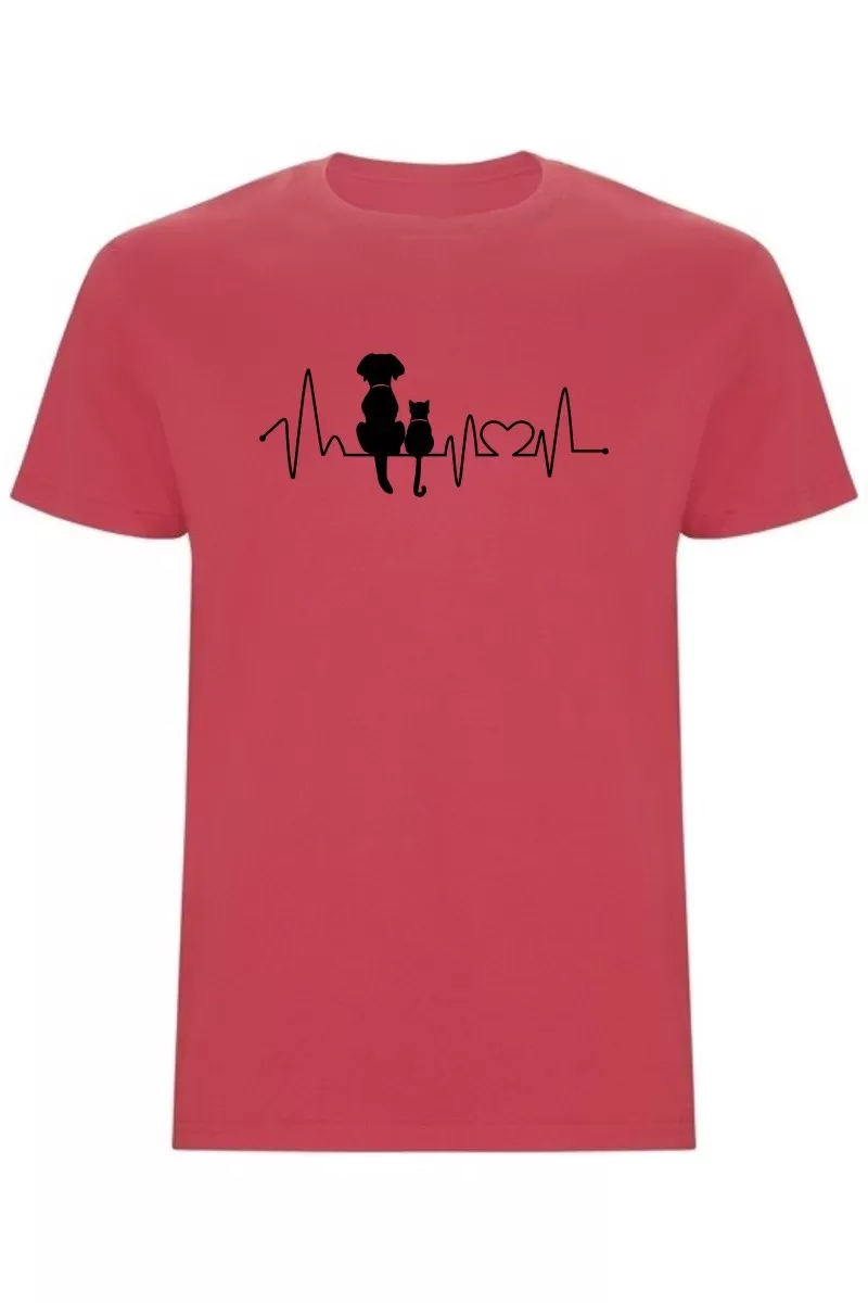 Pánské tričko - KOČKA A PES EKG