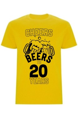 Pánské tričko - CHEERS BEERS TO 20 YEARS