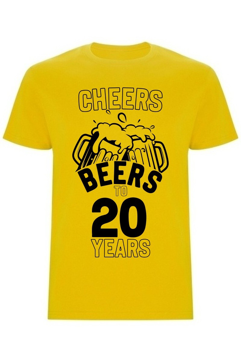 Pánské tričko - CHEERS BEERS TO 20 YEARS