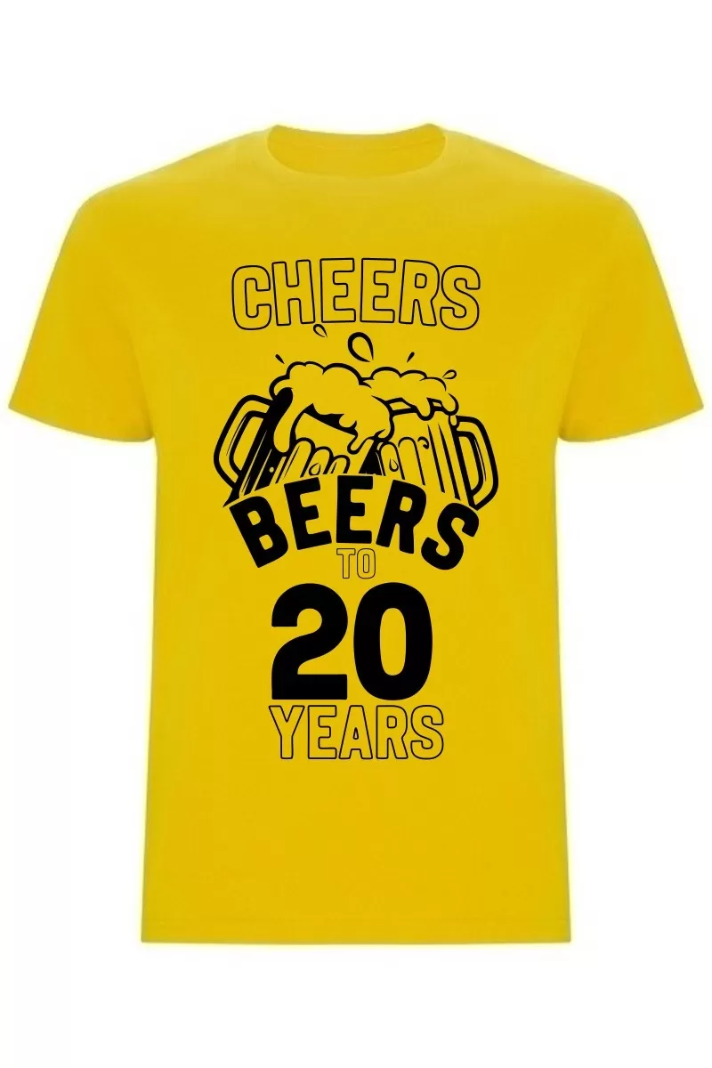 Pánské tričko - CHEERS BEERS TO 20 YEARS
