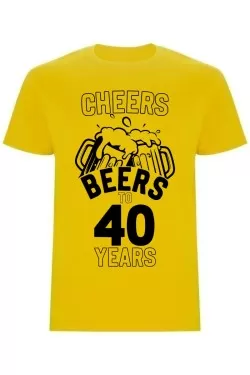 Pánské tričko - CHEERS BEERS TO 40 YEARS
