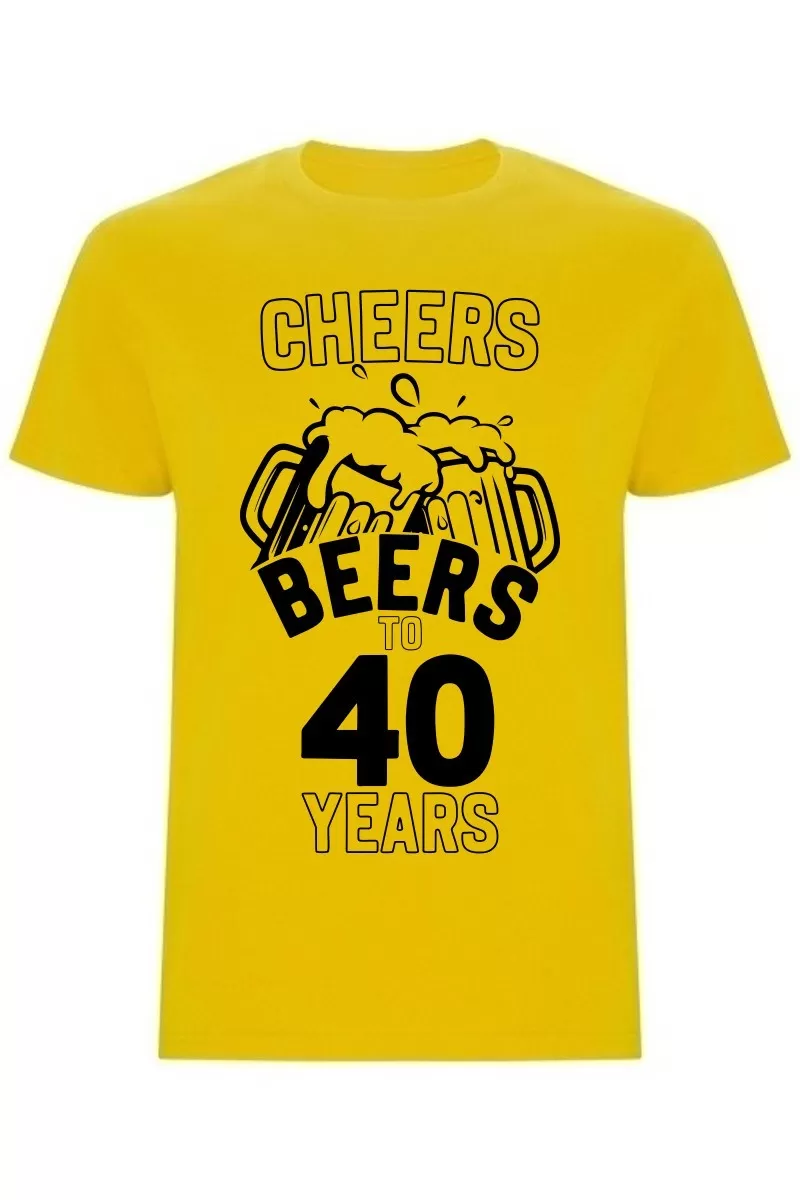 Pánské tričko - CHEERS BEERS TO 40 YEARS