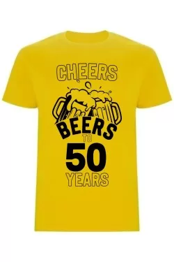 Pánské tričko - CHEERS BEERS TO 50 YEARS