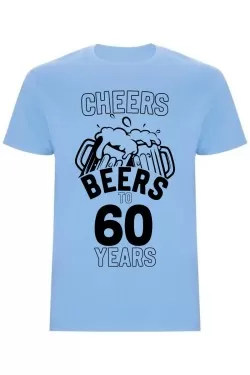 Pánské tričko - CHEERS BEERS TO 60 YEARS