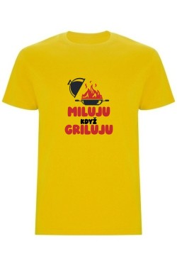 Pánské tričko - MILUJU, KDYŽ GRILUJU