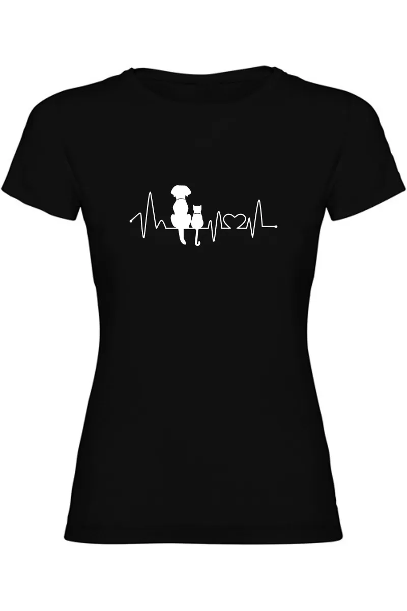 Dámské tričko - KOČKA A PES EKG
