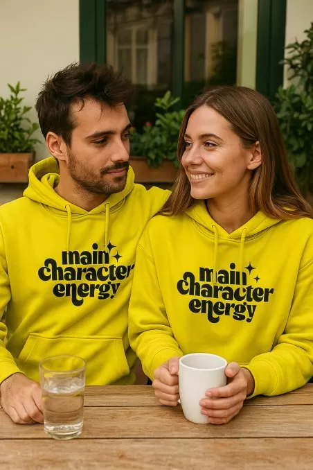 Mikina s kapucí - MAIN CHARACTER ENERGY