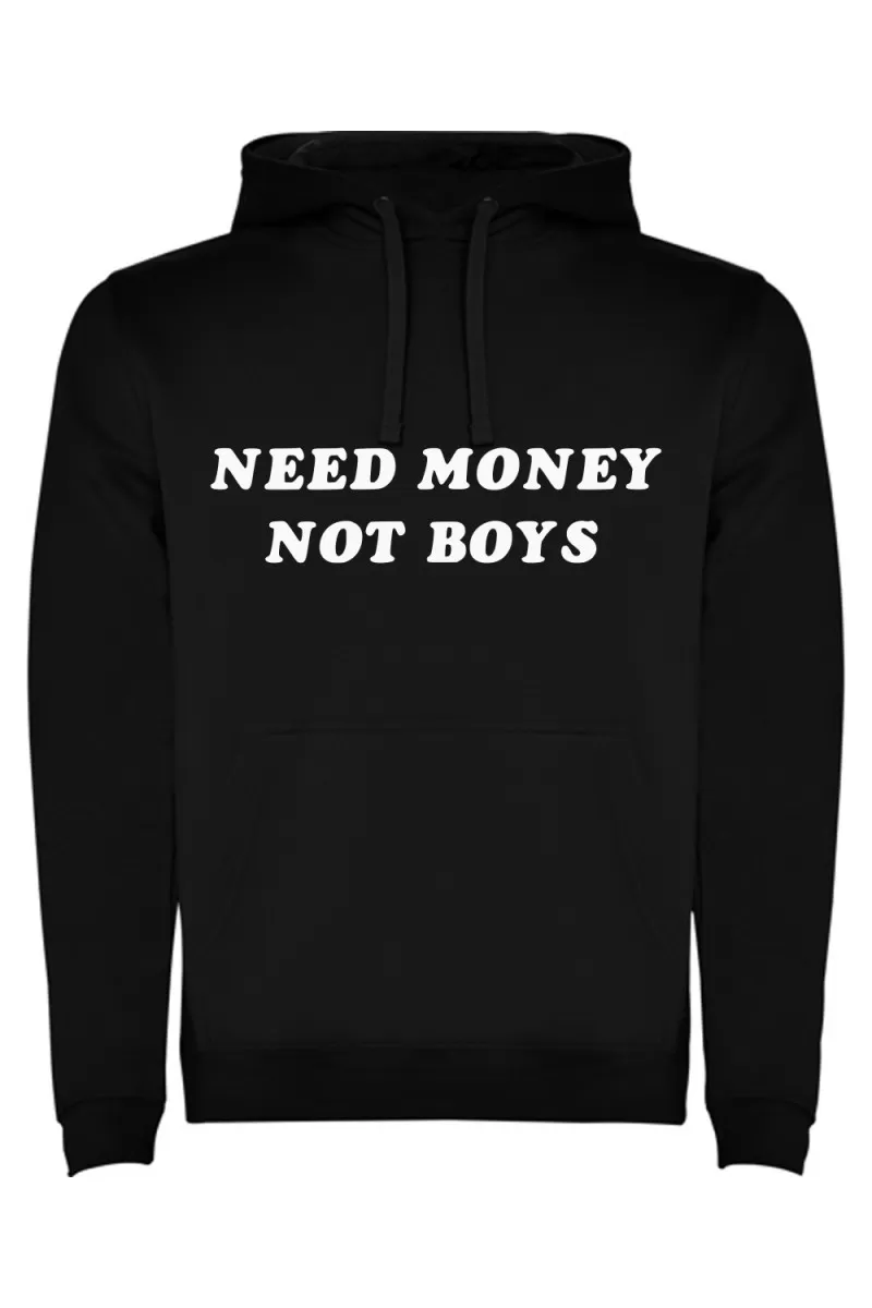Mikina s kapucí - NEED MONEY NOT BOYS