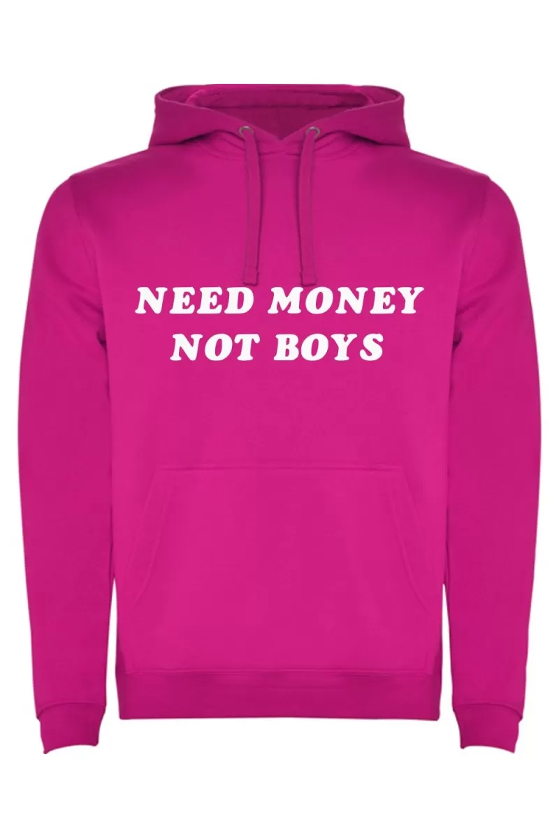 Mikina s kapucí - NEED MONEY NOT BOYS