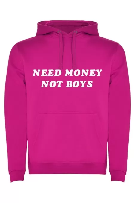 Mikina s kapucí - NEED MONEY NOT BOYS