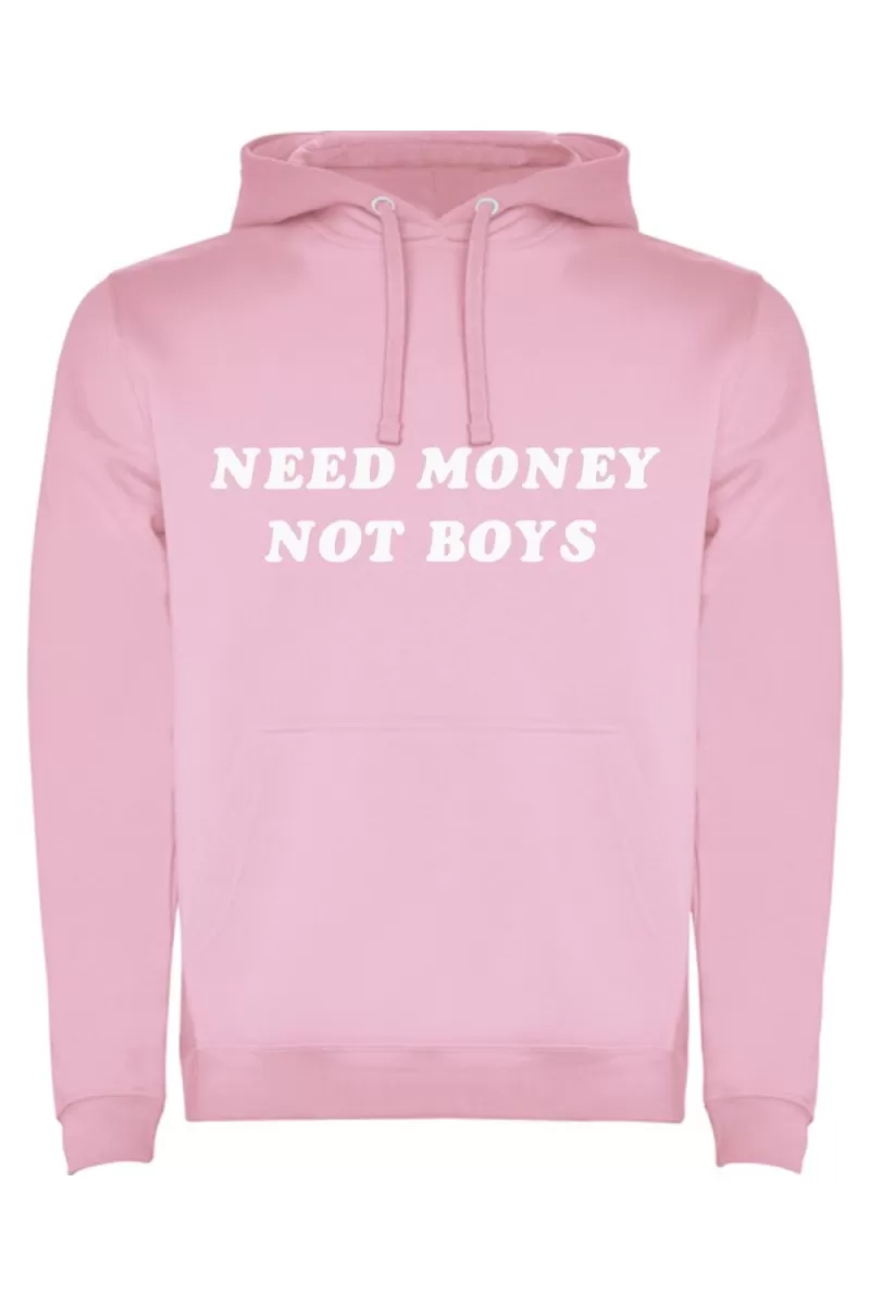 Mikina s kapucí - NEED MONEY NOT BOYS