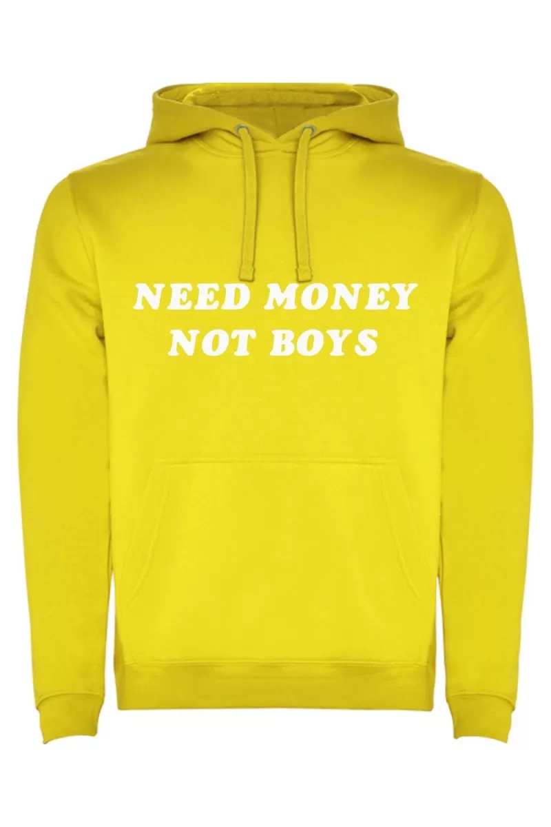 Mikina s kapucí - NEED MONEY NOT BOYS