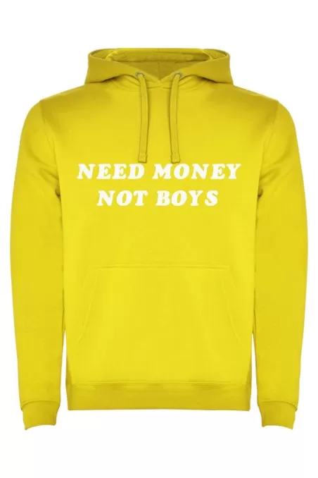 Mikina s kapucí - NEED MONEY NOT BOYS