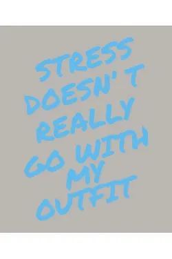 Mikina s kapucí - STRESS DOESNT REALLY GO WITH MY OUTFIT